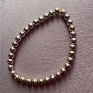 Silver beaded bracelet